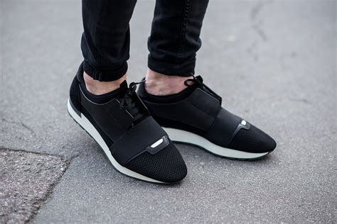 cheap balenciaga black race runner sneakers